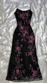 Vintage A line Straps Black Lace Prom Dresses 22th Birthday